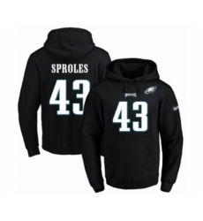 Football Mens Philadelphia Eagles 43 Darren Sproles Black Name Number Pullover Hoodie Football Mens Philadelphia Eagles 43 Darren Sproles Black Name Number Pullover Hoodie