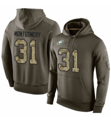 NFL Nike Philadelphia Eagles 31 Wilbert Montgomery Green Salute To Service Mens Pullover Hoodie NFL Nike Philadelphia Eagles 31 Wilbert Montgomery Green Salute To Service Mens Pullover Hoodie