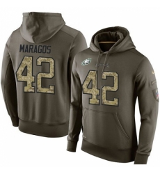 NFL Nike Philadelphia Eagles 42 Chris Maragos Green Salute To Service Mens Pullover Hoodie NFL Nike Philadelphia Eagles 42 Chris Maragos Green Salute To Service Mens Pullover Hoodie