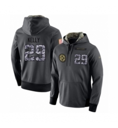 Football Mens Pittsburgh Steelers 29 Kam Kelly Stitched Black Anthracite Salute to Service Player Performance Hoodie Football Mens Pittsburgh Steelers 29 Kam Kelly Stitched Black Anthracite Salute to Service Player Performance Hoodie