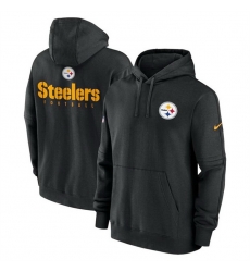 Men Pittsburgh Steelers Black Sideline Club Fleece Pullover Hoodie Men Pittsburgh Steelers Black Sideline Club Fleece Pullover Hoodie