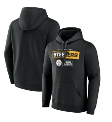 Men Pittsburgh Steelers Black X Bud Light Pullover Hoodie Men Pittsburgh Steelers Black X Bud Light Pullover Hoodie
