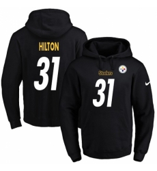 NFL Mens Nike Pittsburgh Steelers 31 Mike Hilton Black Name Number Pullover Hoodie NFL Mens Nike Pittsburgh Steelers 31 Mike Hilton Black Name Number Pullover Hoodie
