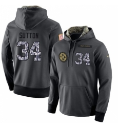 NFL Mens Nike Pittsburgh Steelers 34 Cameron Sutton Stitched Black Anthracite Salute to Service Player Performance Hoodie NFL Mens Nike Pittsburgh Steelers 34 Cameron Sutton Stitched Black Anthracite Salute to Service Player Performance Hoodie