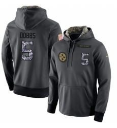 NFL Mens Nike Pittsburgh Steelers 5 Joshua Dobbs Stitched Black Anthracite Salute to Service Player Performance Hoodie NFL Mens Nike Pittsburgh Steelers 5 Joshua Dobbs Stitched Black Anthracite Salute to Service Player Performance Hoodie