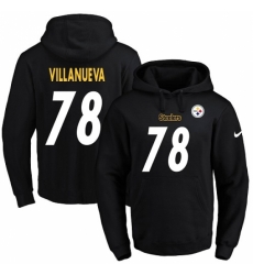 NFL Mens Nike Pittsburgh Steelers 78 Alejandro Villanueva Black Name Number Pullover Hoodie NFL Mens Nike Pittsburgh Steelers 78 Alejandro Villanueva Black Name Number Pullover Hoodie