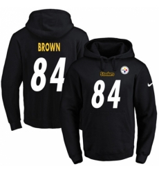 NFL Mens Nike Pittsburgh Steelers 84 Antonio Brown Black Name Number Pullover Hoodie NFL Mens Nike Pittsburgh Steelers 84 Antonio Brown Black Name Number Pullover Hoodie