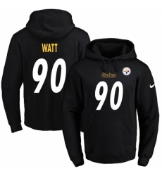 NFL Mens Nike Pittsburgh Steelers 90 T J Watt Black Name Number Pullover Hoodie NFL Mens Nike Pittsburgh Steelers 90 T J Watt Black Name Number Pullover Hoodie