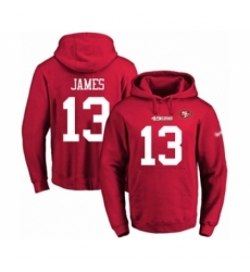 Football Mens San Francisco 49ers 13 Richie James Red Name Number Pullover Hoodie Football Mens San Francisco 49ers 13 Richie James Red Name Number Pullover Hoodie