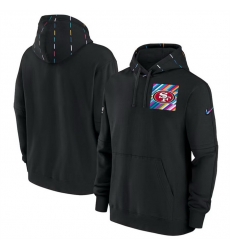 Men San Francisco 49ers Black 2023 Crucial Catch Club Pullover Hoodie Men San Francisco 49ers Black 2023 Crucial Catch Club Pullover Hoodie
