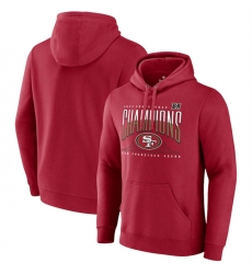 Men San Francisco 49ers Scarlet 2023 NFC Champions Hometown Pullover Hoodie Men San Francisco 49ers Scarlet 2023 NFC Champions Hometown Pullover Hoodie