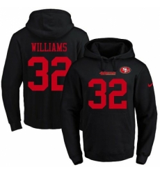 NFL Mens Nike San Francisco 49ers 32 Joe Williams Black Name Number Pullover Hoodie NFL Mens Nike San Francisco 49ers 32 Joe Williams Black Name Number Pullover Hoodie