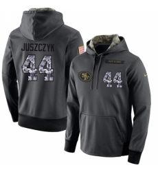 NFL Mens Nike San Francisco 49ers 44 Kyle Juszczyk Stitched Black Anthracite Salute to Service Player Performance Hoodie NFL Mens Nike San Francisco 49ers 44 Kyle Juszczyk Stitched Black Anthracite Salute to Service Player Performance Hoodie