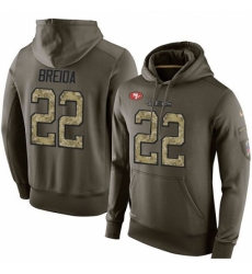 NFL Nike San Francisco 49ers 22 Matt Breida Green Salute To Service Mens Pullover Hoodie NFL Nike San Francisco 49ers 22 Matt Breida Green Salute To Service Mens Pullover Hoodie