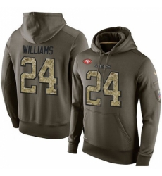 NFL Nike San Francisco 49ers 24 KWaun Williams Green Salute To Service Mens Pullover Hoodie NFL Nike San Francisco 49ers 24 KWaun Williams Green Salute To Service Mens Pullover Hoodie