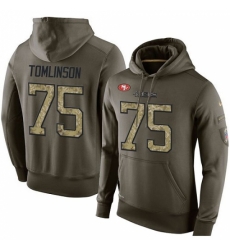 NFL Nike San Francisco 49ers 75 Laken Tomlinson Green Salute To Service Mens Pullover Hoodie NFL Nike San Francisco 49ers 75 Laken Tomlinson Green Salute To Service Mens Pullover Hoodie