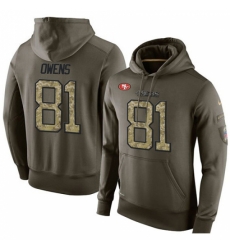 NFL Nike San Francisco 49ers 81 Terrell Owens Green Salute To Service Mens Pullover Hoodie NFL Nike San Francisco 49ers 81 Terrell Owens Green Salute To Service Mens Pullover Hoodie