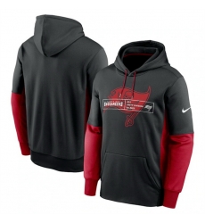 Men Tampa Bay Buccaneers Black Color Block Fleece Performance Pullover Hoodie Men Tampa Bay Buccaneers Black Color Block Fleece Performance Pullover Hoodie