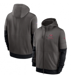 Men Tampa Bay Buccaneers New 2020 Nike Gray Black Fan Gear Mascot Performance Full Zip Hoodie Men Tampa Bay Buccaneers New 2020 Nike Gray Black Fan Gear Mascot Performance Full Zip Hoodie