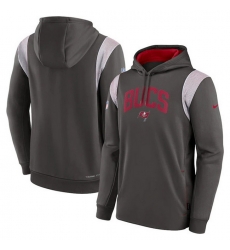 Men Tampa Bay Buccaneers Pewter Sideline Stack Performance Pullover Hoodie 002 Men Tampa Bay Buccaneers Pewter Sideline Stack Performance Pullover Hoodie 002
