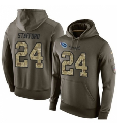 NFL Nike Tennessee Titans 24 Daimion Stafford Green Salute To Service Mens Pullover Hoodie NFL Nike Tennessee Titans 24 Daimion Stafford Green Salute To Service Mens Pullover Hoodie