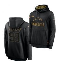 Men Los Angeles Chargers 99 Jerry Tillery 2020 Salute To Service Black Sideline Performance Pullover Hoodie Men Los Angeles Chargers 99 Jerry Tillery 2020 Salute To Service Black Sideline Performance Pullover Hoodie