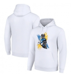 Men Starter White Los Angeles Chargers Player X Fleece Pullover Hoodie Men Starter White Los Angeles Chargers Player X Fleece Pullover Hoodie