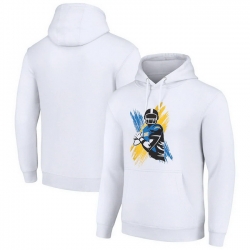 Men Starter White Los Angeles Chargers Player X Fleece Pullover Hoodie
