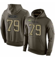 NFL Nike Los Angeles Chargers 79 Kenny Wiggins Green Salute To Service Mens Pullover Hoodie NFL Nike Los Angeles Chargers 79 Kenny Wiggins Green Salute To Service Mens Pullover Hoodie