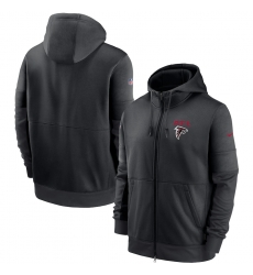 Men Atlanta Falcons New 2020 Nike Gray Black Fan Gear Mascot Performance Full Zip Hoodie Men Atlanta Falcons New 2020 Nike Gray Black Fan Gear Mascot Performance Full Zip Hoodie