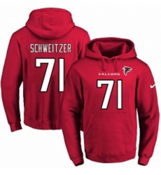 NFL Mens Nike Atlanta Falcons 71 Wes Schweitzer Red Name Number Pullover Hoodie NFL Mens Nike Atlanta Falcons 71 Wes Schweitzer Red Name Number Pullover Hoodie