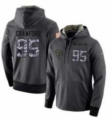 NFL Mens Nike Atlanta Falcons 95 Jack Crawford Stitched Black Anthracite Salute to Service Player Performance Hoodie NFL Mens Nike Atlanta Falcons 95 Jack Crawford Stitched Black Anthracite Salute to Service Player Performance Hoodie