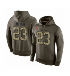 Football Arizona Cardinals 23 Robert Alford Green Salute To Service Mens Pullover Hoodie Football Arizona Cardinals 23 Robert Alford Green Salute To Service Mens Pullover Hoodie