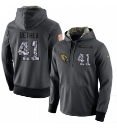 NFL Men Nike Arizona Cardinals 41 Antoine Bethea Stitched Black Anthracite Salute to Service Player Performance Hoodie NFL Men Nike Arizona Cardinals 41 Antoine Bethea Stitched Black Anthracite Salute to Service Player Performance Hoodie