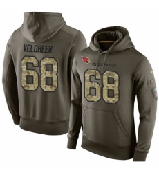 NFL Nike Arizona Cardinals 68 Jared Veldheer Green Salute To Service Men Pullover Hoodie NFL Nike Arizona Cardinals 68 Jared Veldheer Green Salute To Service Men Pullover Hoodie