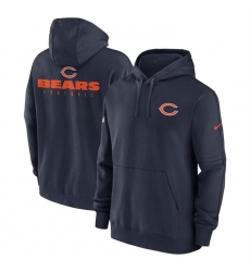Men Chicago Bears Navy Sideline Club Fleece Pullover Hoodie Men Chicago Bears Navy Sideline Club Fleece Pullover Hoodie
