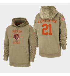 Mens Chicago Bears 21 Ha Ha Clinton Dix 2019 Salute to Service Sideline Therma Pullover Hoodie Tan Mens Chicago Bears 21 Ha Ha Clinton Dix 2019 Salute to Service Sideline Therma Pullover Hoodie Tan