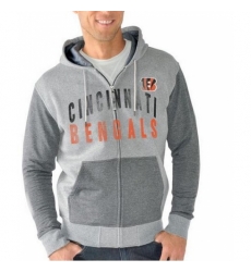 NFL Cincinnati Bengals G III Sports by Carl Banks Safety Tri Blend Full Zip Hoodie Heathered Gray NFL Cincinnati Bengals G III Sports by Carl Banks Safety Tri Blend Full Zip Hoodie Heathered Gray