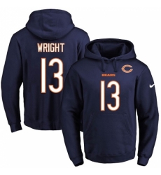 NFL Mens Nike Chicago Bears 13 Kendall Wright Navy Blue Name Number Pullover Hoodie NFL Mens Nike Chicago Bears 13 Kendall Wright Navy Blue Name Number Pullover Hoodie