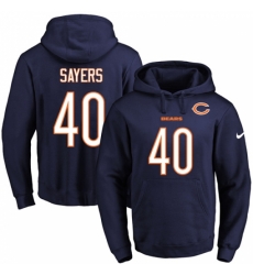 NFL Mens Nike Chicago Bears 40 Gale Sayers Navy Blue Name Number Pullover Hoodie NFL Mens Nike Chicago Bears 40 Gale Sayers Navy Blue Name Number Pullover Hoodie