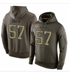 NFL Nike Chicago Bears 57 Dan Skuta Green Salute To Service Mens Pullover Hoodie NFL Nike Chicago Bears 57 Dan Skuta Green Salute To Service Mens Pullover Hoodie