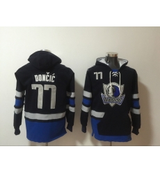 Men's Dallas Mavericks #77 Luka Doncic Black Lace-Up Pullover Hoodie Men's Dallas Mavericks #77 Luka Doncic Black Lace-Up Pullover Hoodie