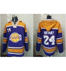 Men Los Angeles Lakers Kobe Bryant 24 Purple Yellow Stitched NBA Hoodie Men Los Angeles Lakers Kobe Bryant 24 Purple Yellow Stitched NBA Hoodie