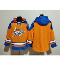 Men Oklahoma City Thunder Blank Orange Blue Lace Up Pullover Hoodie Men Oklahoma City Thunder Blank Orange Blue Lace Up Pullover Hoodie