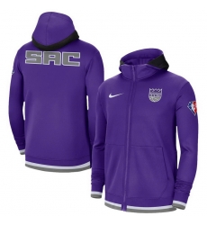 Men Sacramento Kings Nike 75th Anniversary Performance Showtime Full Zip Hoodie Jacket Purple Men Sacramento Kings Nike 75th Anniversary Performance Showtime Full Zip Hoodie Jacket Purple