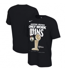 Men Boston Celtics Black 2024 Finals Champions Celebration Trophy T Shirt Men Boston Celtics Black 2024 Finals Champions Celebration Trophy T Shirt