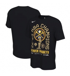 Men Denver Nuggets Black 2023 Finals Champions Locker Room Short Sleeve T Shirt Men Denver Nuggets Black 2023 Finals Champions Locker Room Short Sleeve T Shirt