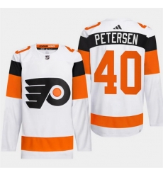Men Philadelphia Flyers 40 Cal Petersen White 2024 Stadium Series Stitched Jersey Men Philadelphia Flyers 40 Cal Petersen White 2024 Stadium Series Stitched Jersey