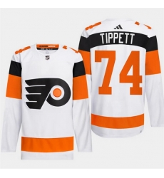 Men Philadelphia Flyers 74 Owen Tippett White 2024 Stadium Series Stitched JerseyS Men Philadelphia Flyers 74 Owen Tippett White 2024 Stadium Series Stitched JerseyS