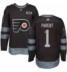 Mens Adidas Philadelphia Flyers 1 Bernie Parent Authentic Black 1917 2017 100th Anniversary NHL Jersey Mens Adidas Philadelphia Flyers 1 Bernie Parent Authentic Black 1917 2017 100th Anniversary NHL Jersey